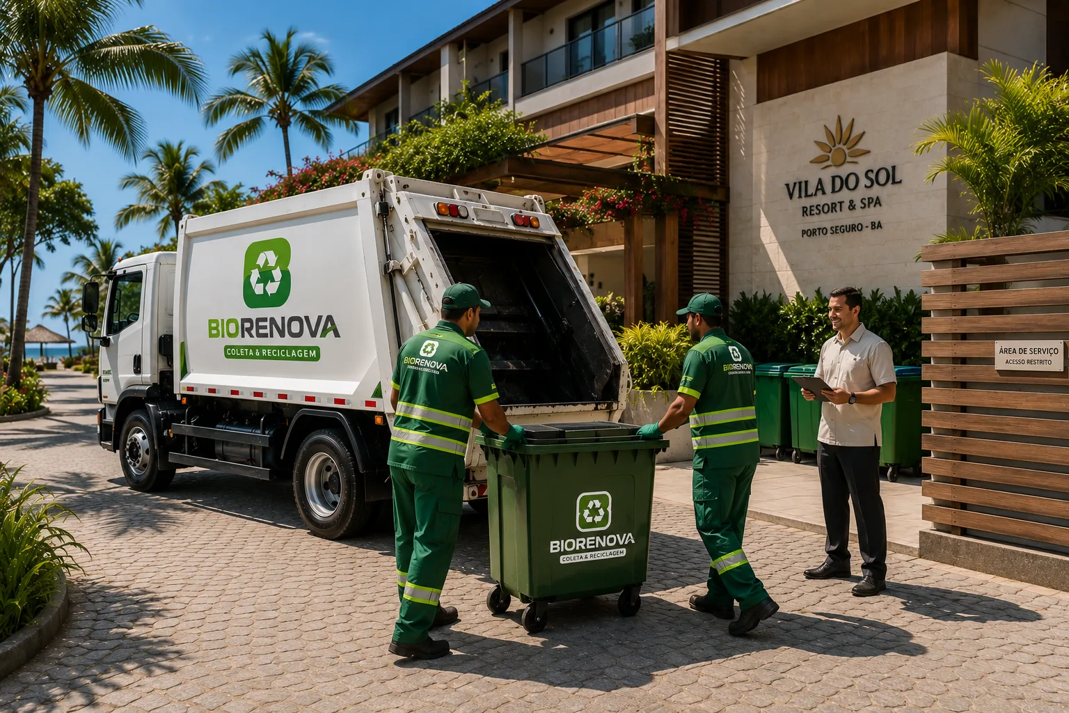 Coleta de resíduos para hotéis, pousadas e resorts
